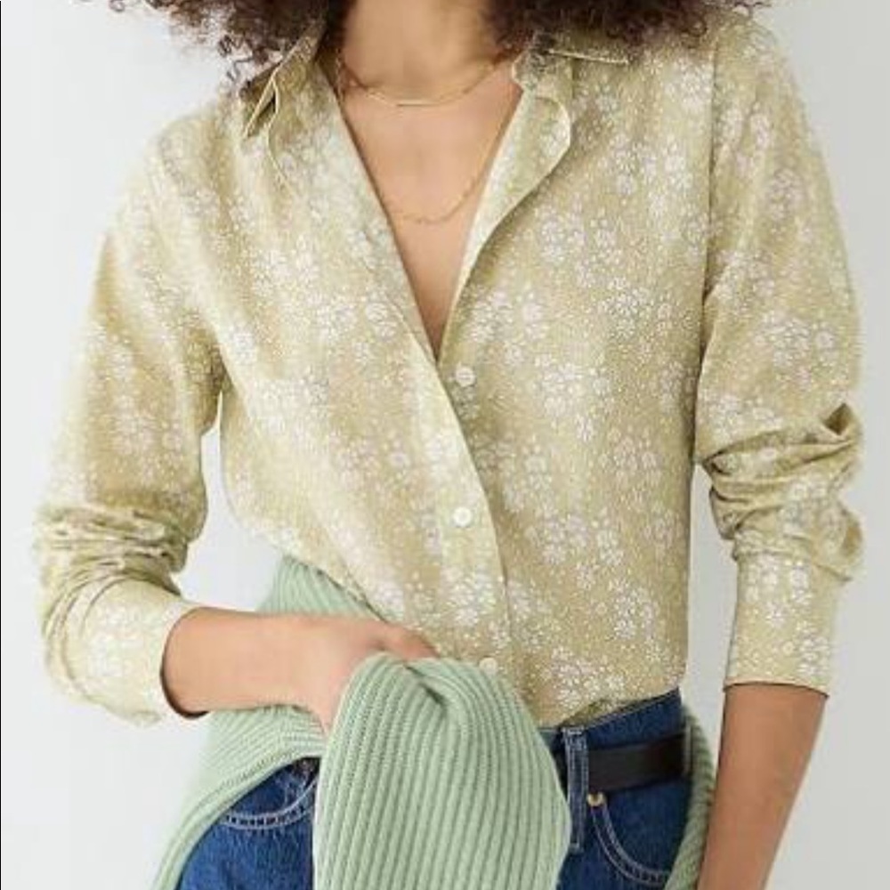 J Crew Liberty Print Capel Button down plus size shirt